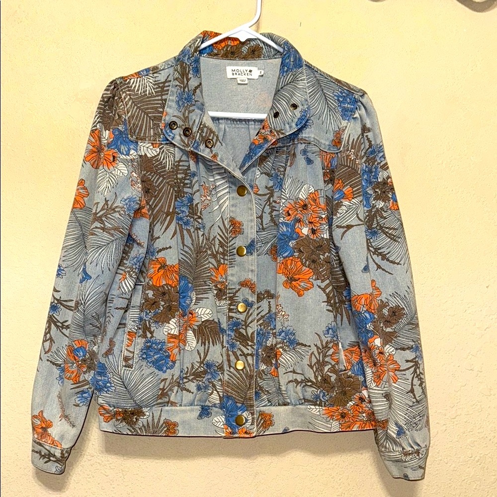 Molly Bracken Floral Print denim Jacket - Multicolor, size S